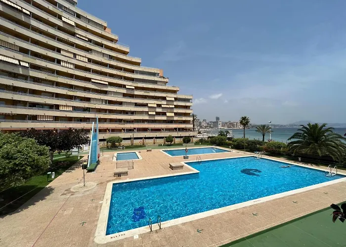 Calpe Apartamento 1A Linea De Playa Piscina Reformado Wifi Aire